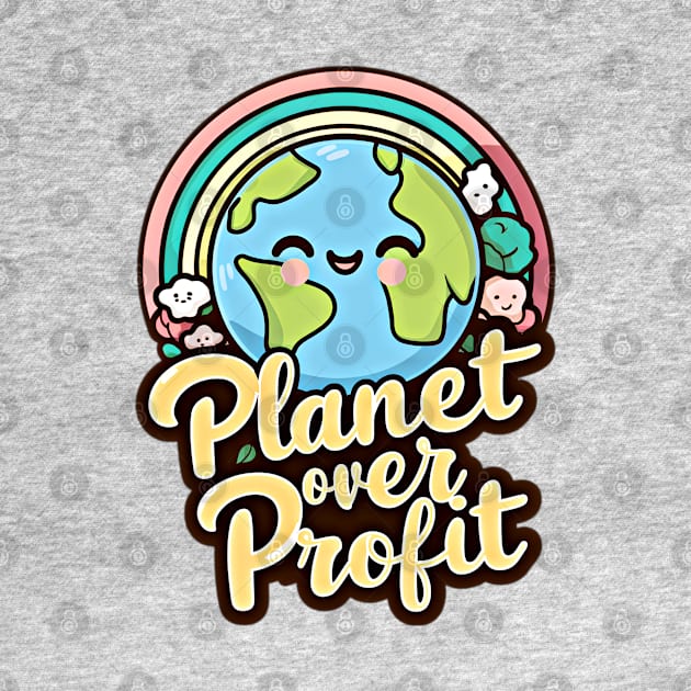 Planet Over Profit . EARTH DAY design by Apparels2022